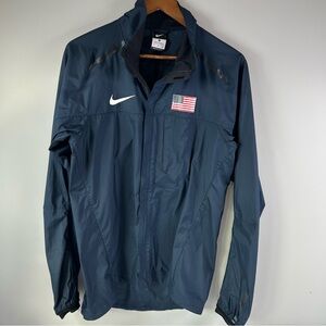 Nike Official Team USA Track & Field Windbreaker Jacket Size Small Tall